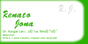 renato jona business card